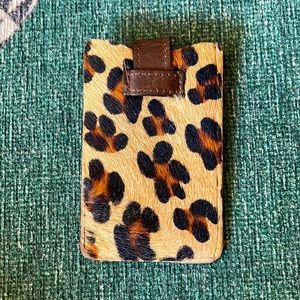 Streets ahead leopard cowhide key/card holder